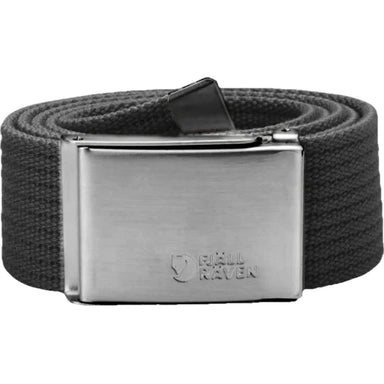 Fjallraven Canvas Belt, Dark Grey, front view