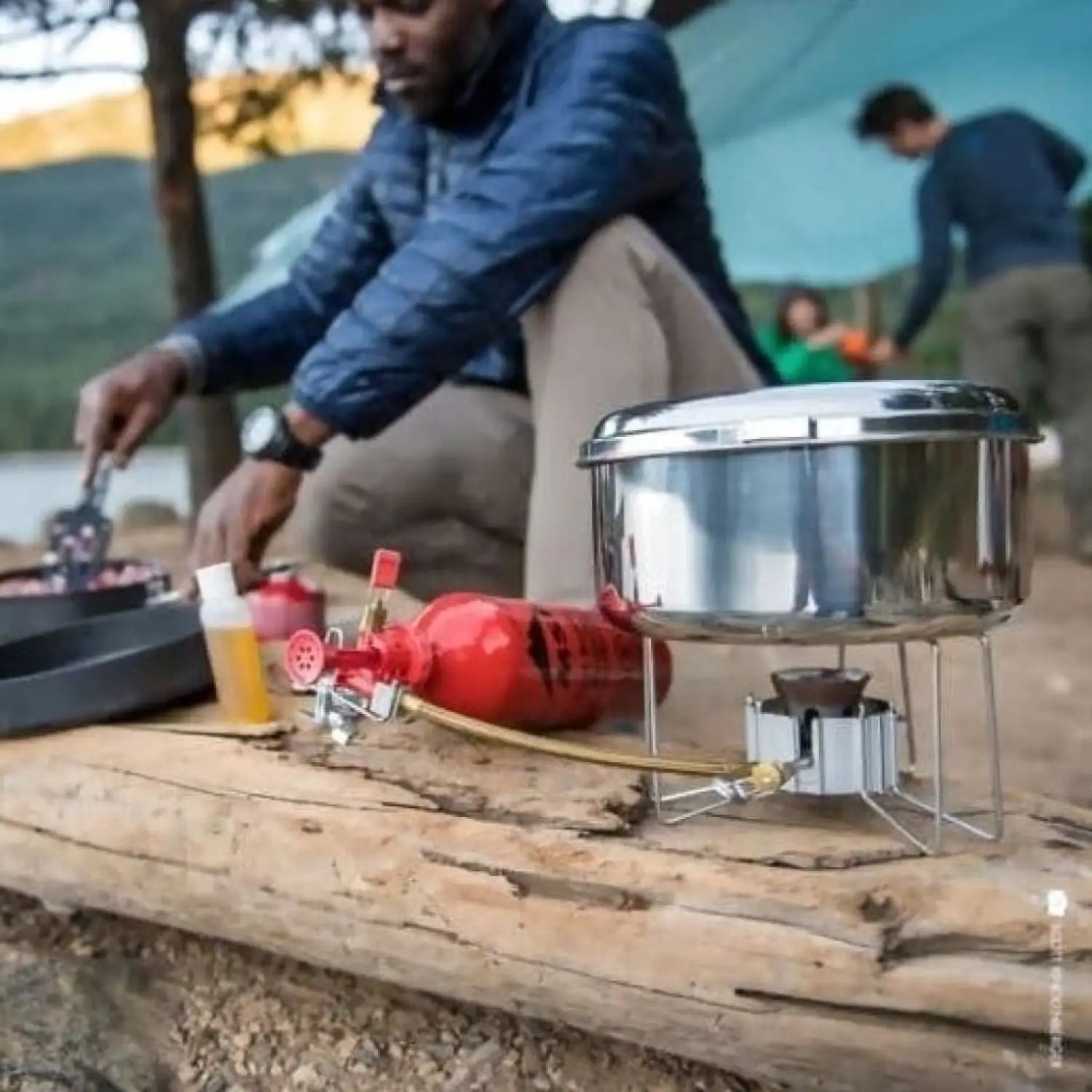 MSR Alpine™ 2 Stainless Steel Pot Set camp cook out lifestyle
