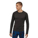 Patagonia Mens Capilene Midweight Crew, Black, front on model