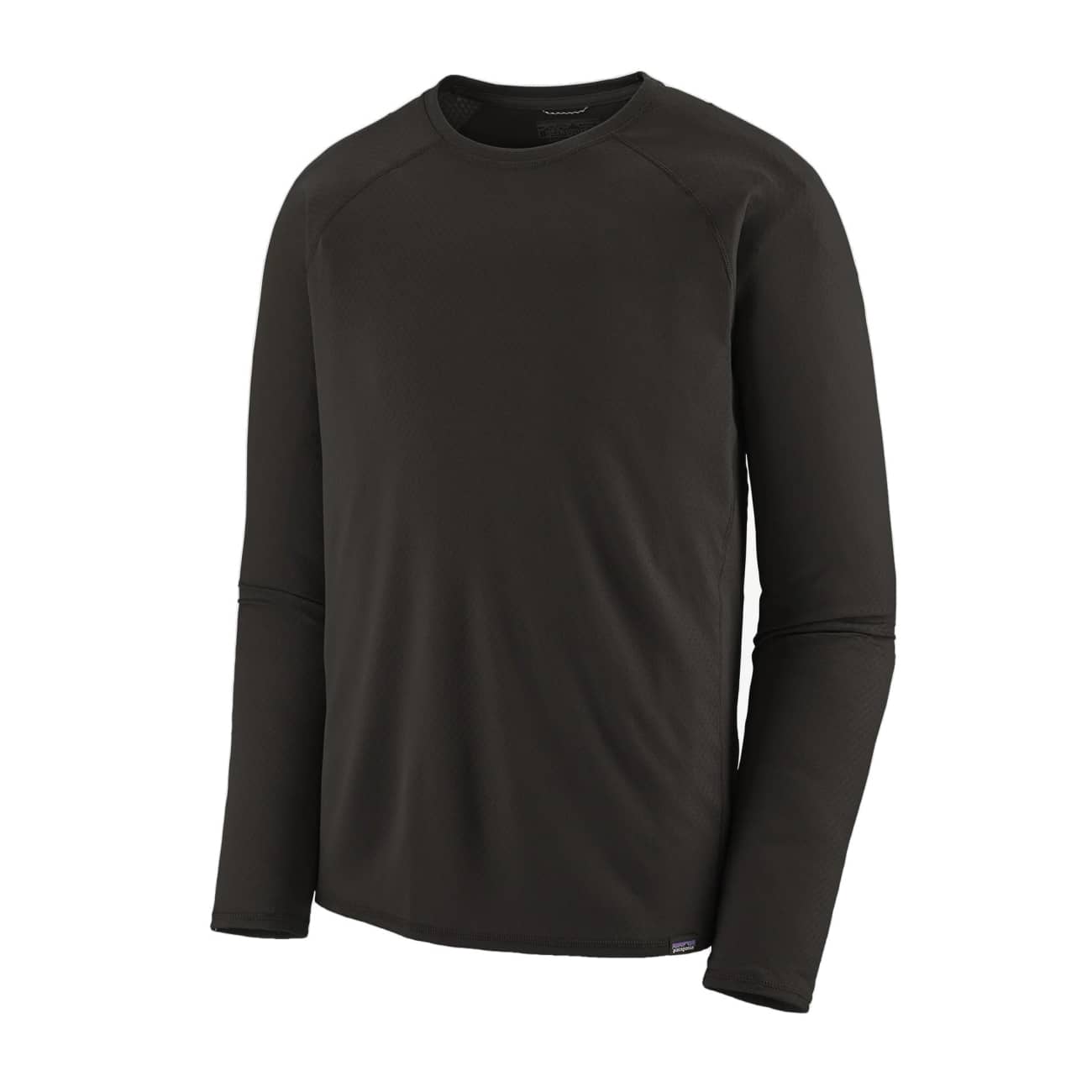 Patagonia Mens Capilene Midweight Crew, Black, front view
