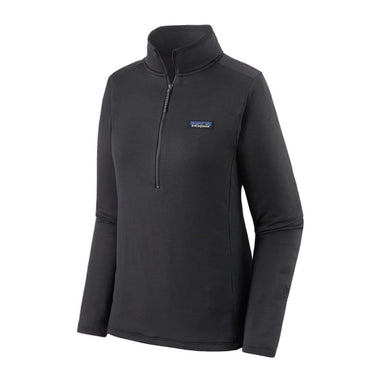 Patagonia W's R1® Daily Zip-Neck, Ink Black X-Dye, front view