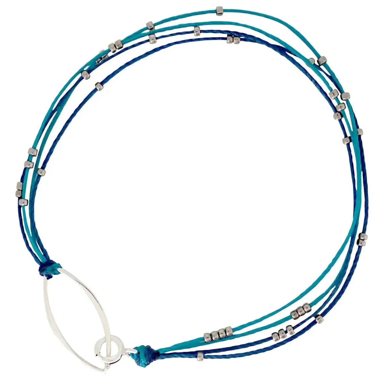 Bronwen Jewelry's Radiance Bracelet Mixed Blues Silver View