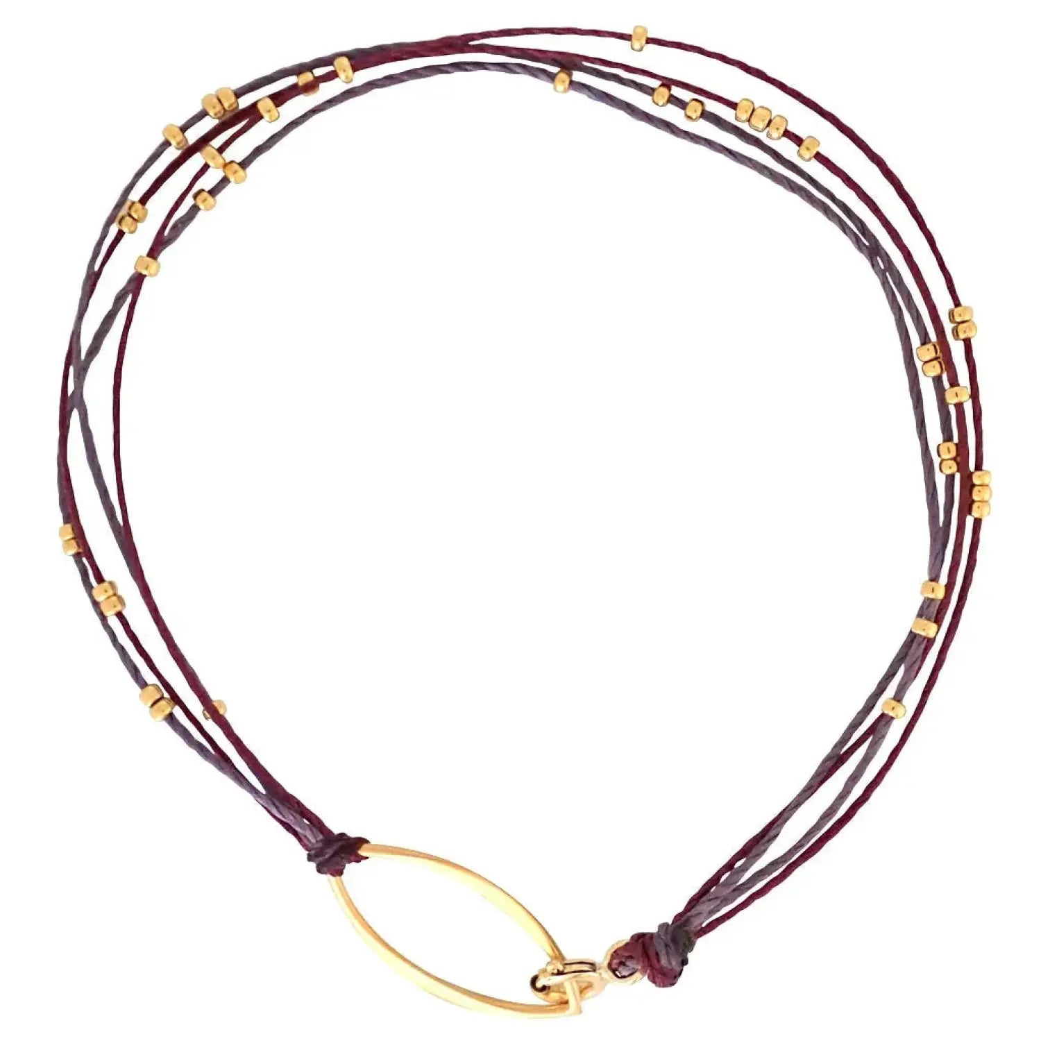 Bronwen Jewelry's Radiance Bracelet Mixed Purples Gold View