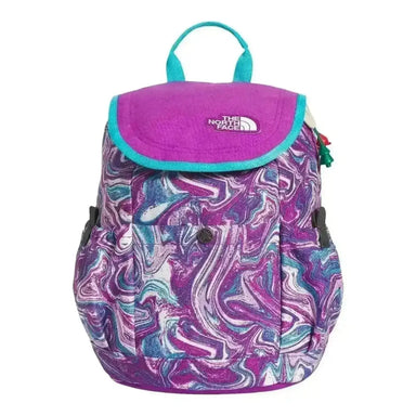 The North Face Youth Mini Explorer Backpack Purple Cactus Flower Front View