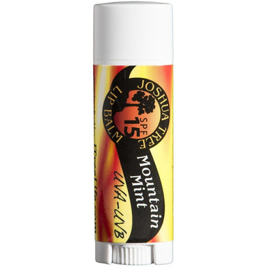 Joshua tree organic lip balm SPF 15 Mountain mint UVA and UVB protection