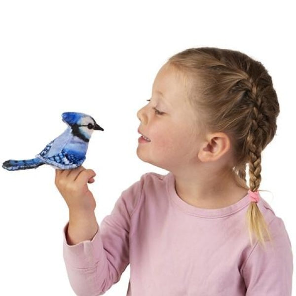 Mini Blue Jay Finger-Puppet